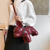 Shoulder Bag for Men Women Bulldog Shaped Handbag PU Leather Adjustable Strap Messenger Bag Bulldog Crossbody Bag for Travel