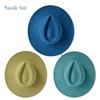 For Burning Vegan Suede Fedora Rancher Hats Blank Hats Multicolor Heart Shaped Top 9.5Cm Brim Unisex Jazz Hat Church Hat