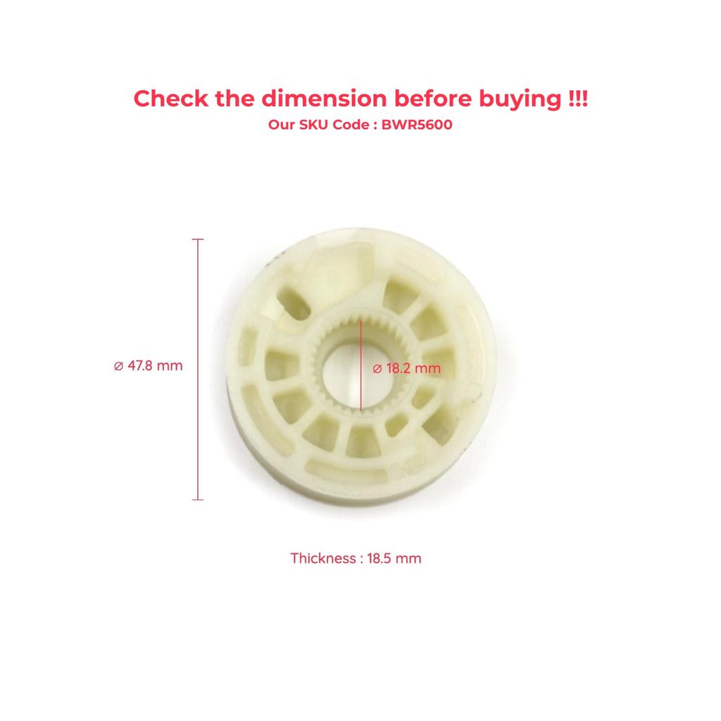BWR5600 Fensterheber Reparaturkabel Rolle Zahnrad Spule Rad Umlenkrolle Links für Hyundai Elantra MK5 MD UD MK6 AD ADA 2010-2022 4-Türer