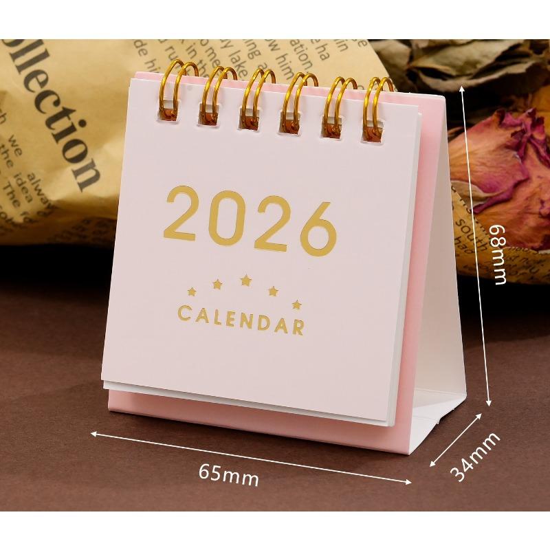 Small Desk Calendar 2026 Standing Flip Weekly Calendar Creative Coil Calendar Planner For Daily Schedule Planning