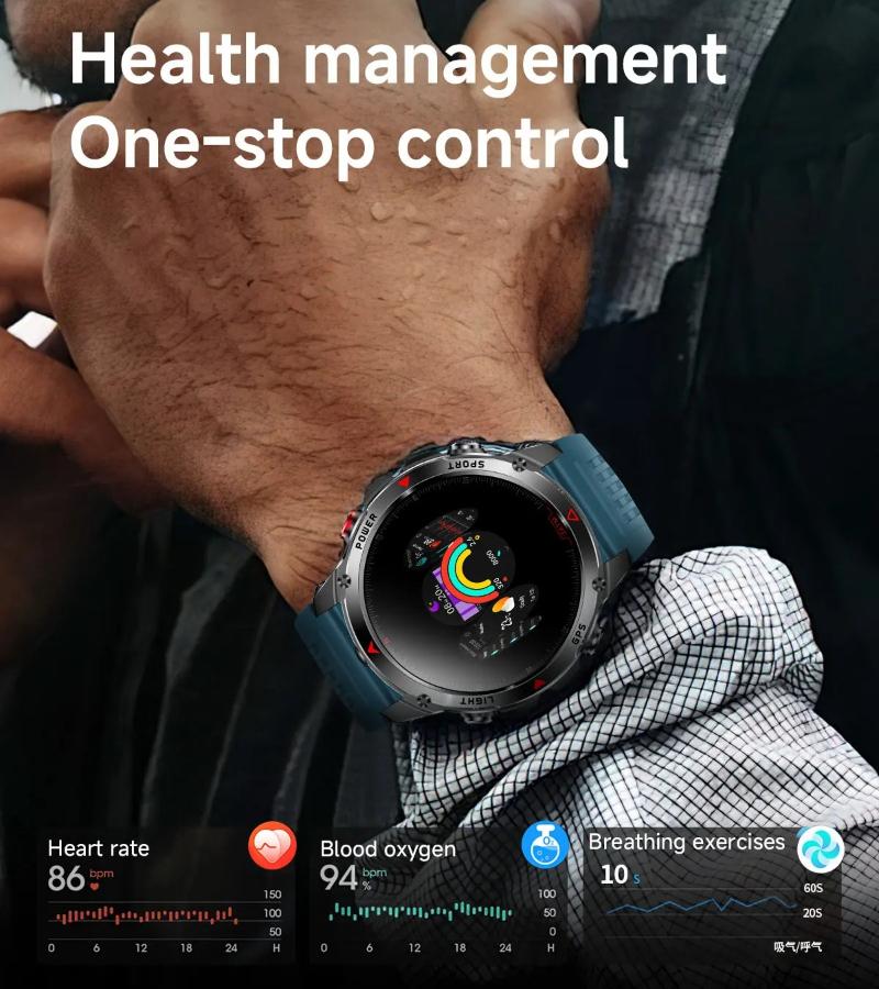 2026 T-Rex 3 Ultra Reloj Inteligente GPS 30ATM Impermeable Brújula GNSS de Doble Banda Grado Militar Cristal de Zafiro Llamada Batería Larga Reloj Inteligente para Hombre de Exterior