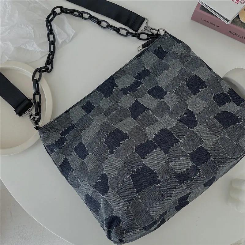 Women Vintage Single Shoulder Bag Large Capacity Casual Bag Simple Versatile Soft Street Chain Bag