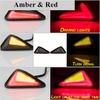 2pcs Motorcycle Triangle LED Turn SignalIndicator Light Braking Tail Light  Flush Mount For Yamaha Honda