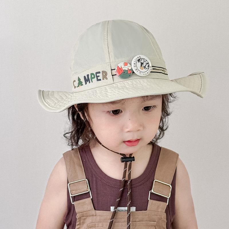 Summer Girls Children's Quick Drying Badge Hat Badge UV Sun Hat Fisherman Hat Baby Sun Protection Thin Style