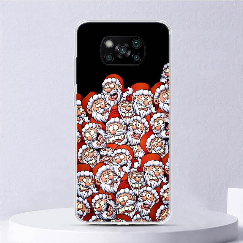 Christmas Santa Claus Present Soft Case For Xiaomi Poco X7 X6 X5 X4 X3 Nfc F7 Ultra F6 F5 Pro Phone Cover F4 Gt F3 M5S M4 M3 M5