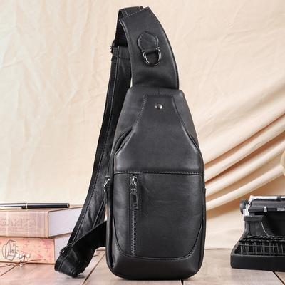 Genuine Leather Men's Bag Outdoor Casual Crossbody Bag Men's Cowhide Shoulder Bag Men's Chest Bag
