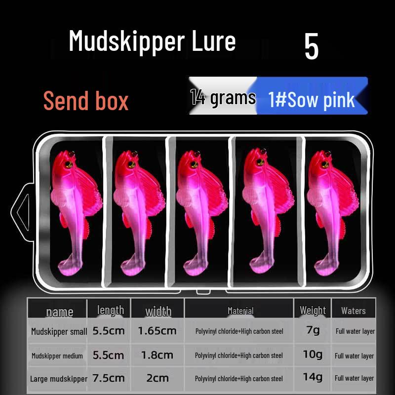 Mudskipper Anti-Snag T-Tail Soft Bait Lure for Bass, Catfish, Blackfish & Mandarin Fish