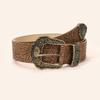 Modischer Breiter Western Cowboy Gürtel PU Leder Vintage Schnalle Gürtel Retro Lässiger Taillengürtel Herren Damen