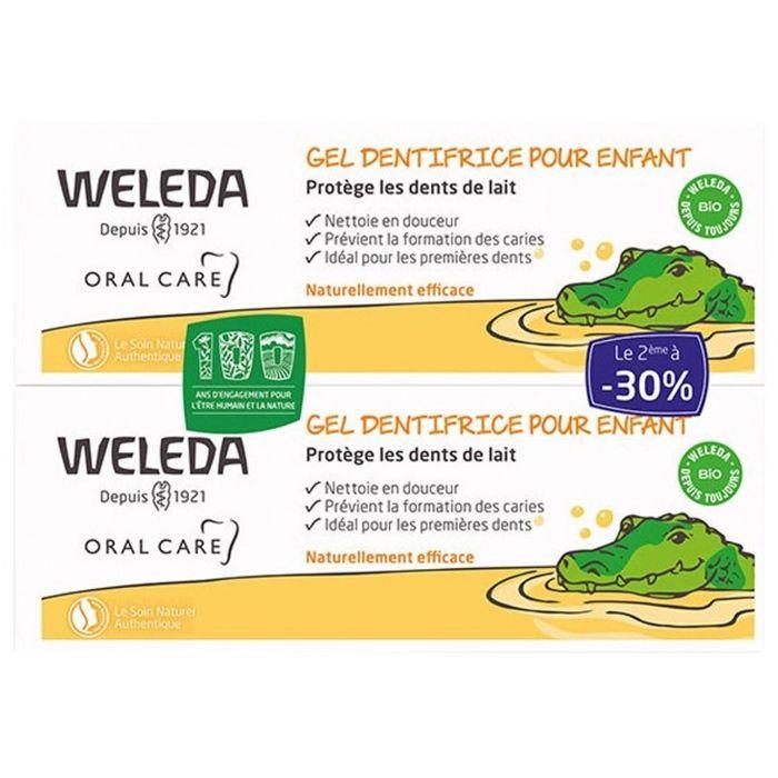 Gel Dentifrice - Weleda - Enfant - Lot de 2 x 50ml - Sans conservateur - Doux pour les dents
