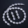 Bridal Earrings, Necklace Set, Jewelry Zircon Water Drop Set Chain.