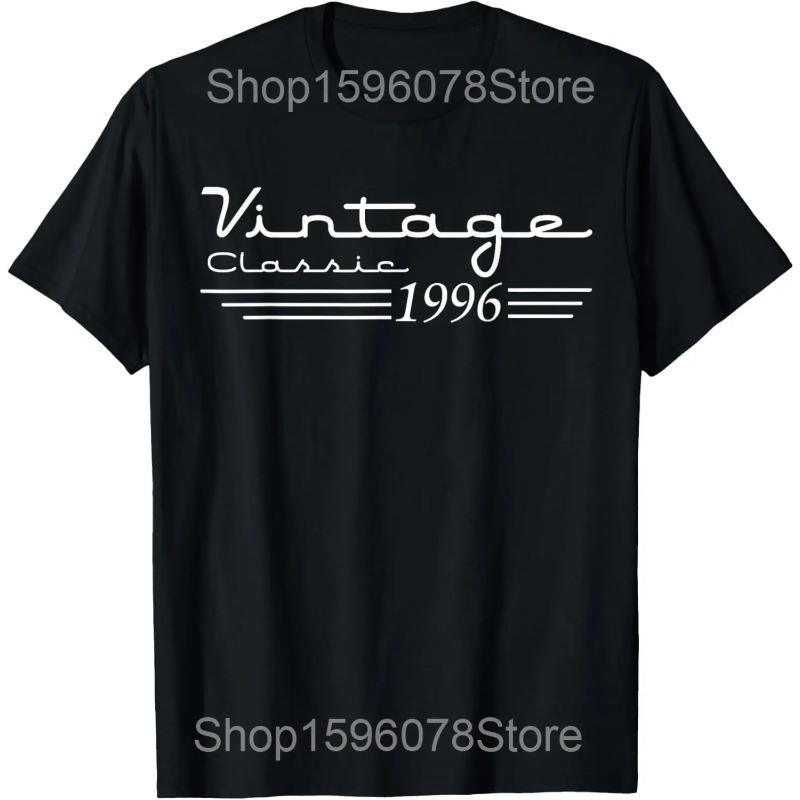 30th Birthday Vintage Born In 1996 30 Years Old B-day T Shirts Men Humor Streetwear Tee Shirt Short Sleeve Unisex Loose Clothing