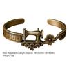 Sewing Machine Theme Bracelet For Craft Lovers Adjustable Vintage Design With Measuring Scale