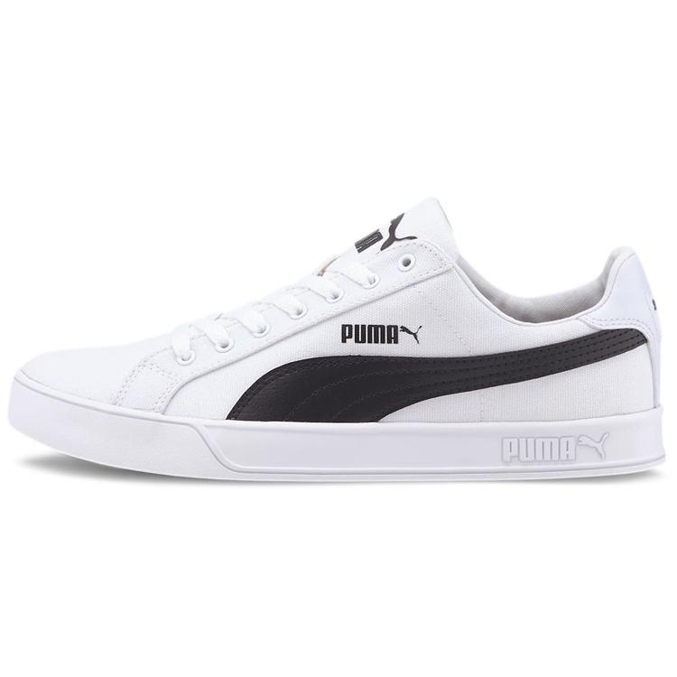 PUMA Smash Vulc Canvas White Black Men s 374754-01 EU 35.5
