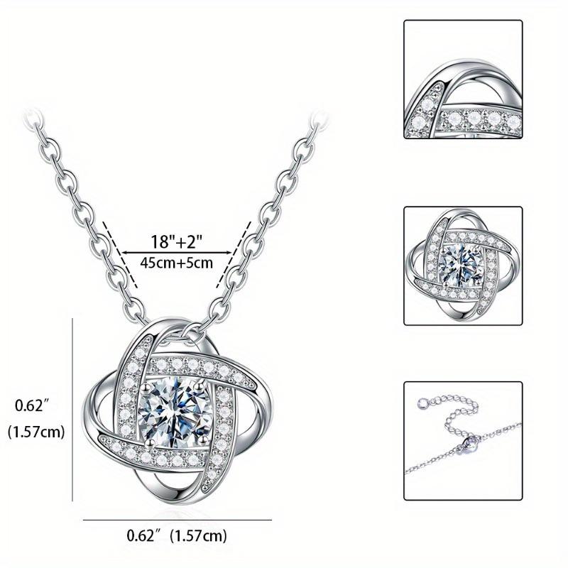 Mother s Day Gift Boxed Love Knot Necklace, Fashionable Pendant Jewelry From Son, Ideal for Mother s Day Christmas Thanksgiving United States