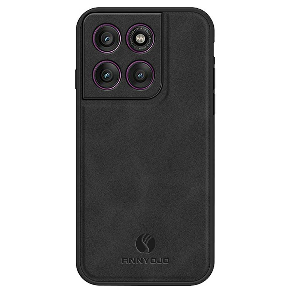 ANNYOJO For Motorola Edge 60 Pro 5G Case PU Leather+PC+TPU Anti Drop Phone Back Cover