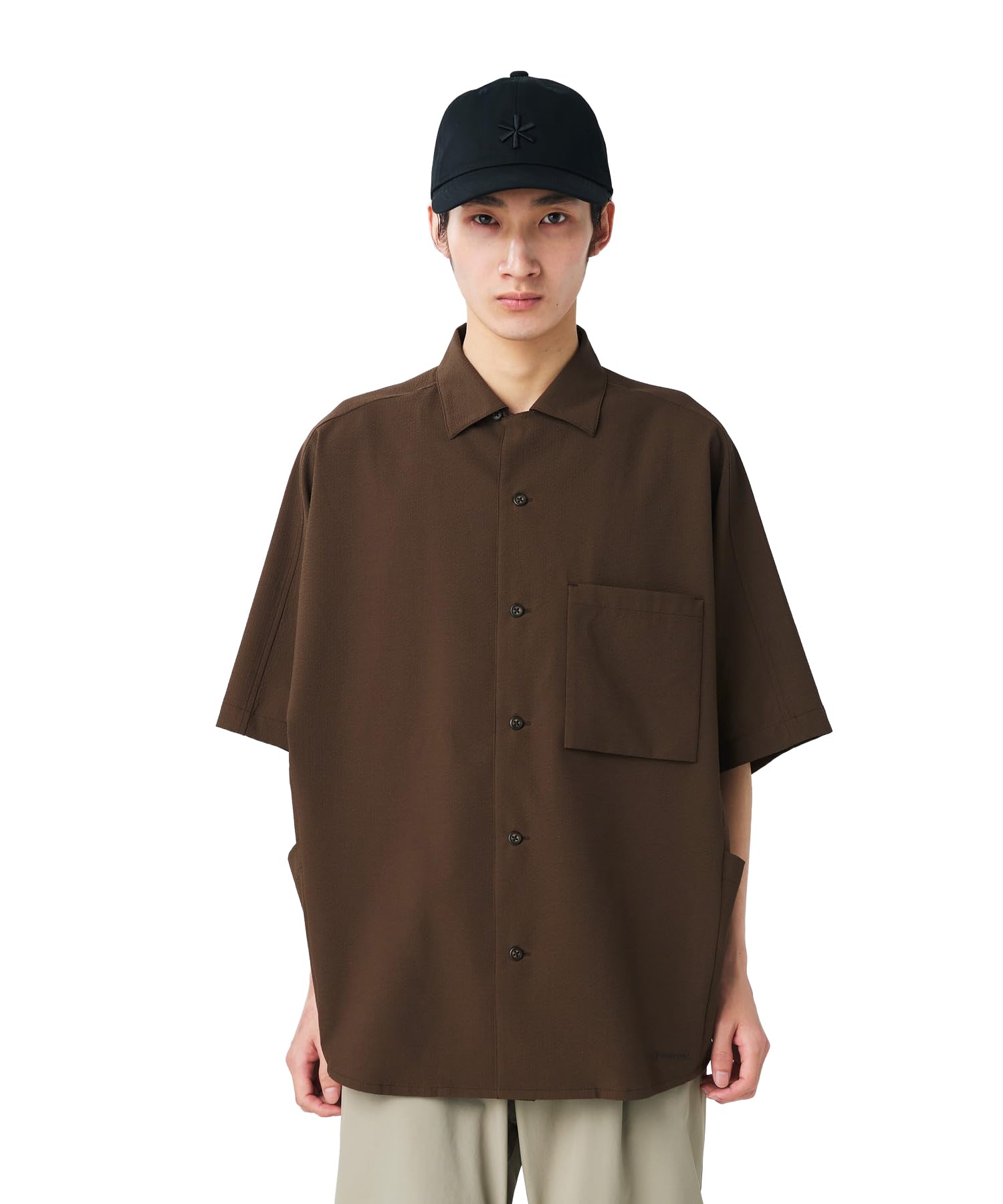 Erin Select - Japanese Selection Of Goods- Men's Brown Airo Short Sleeve Shirt Tops Shirt Short Sleeve M [Snow Peak] Sh-26Su009 Wo's