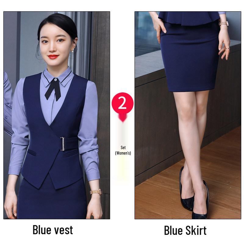 Unisex Professional Vest for Flight Attendants and Hotel Receptionists - Summer Work Uniform