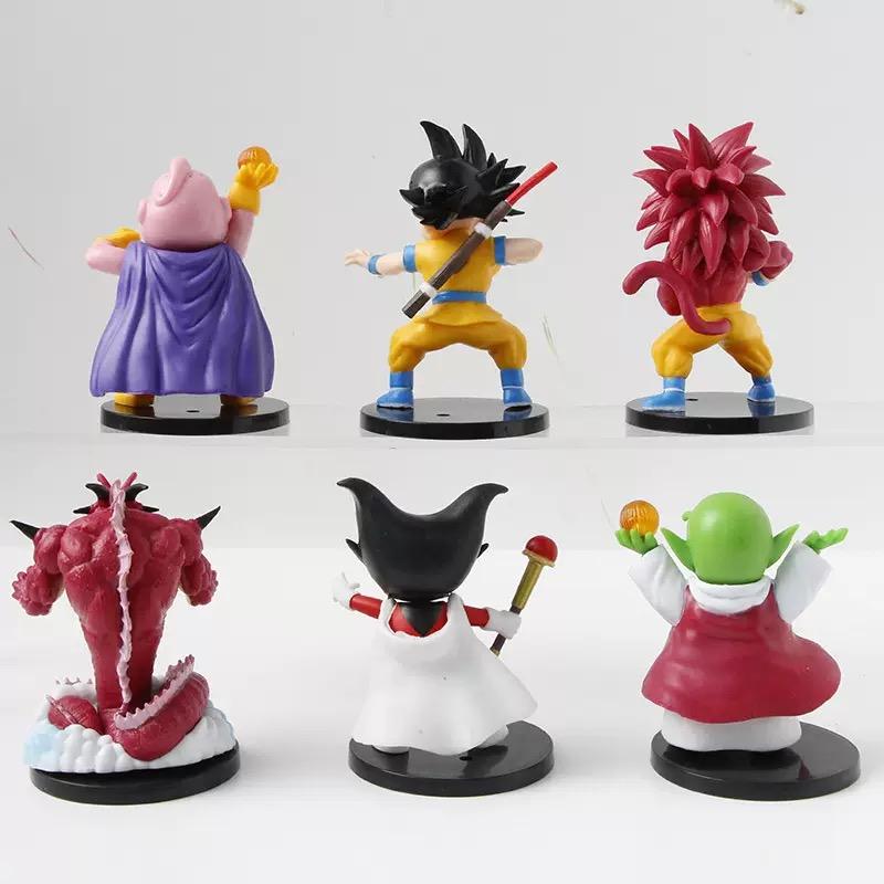 Perfecte Q-versie Bandai Dragon Ball: Set van beeldjes voor personages zoals Sun Wukong Vegeta Brolli Boo en Super Blauwe Vorm