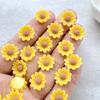 50Pcs Resin 3D Mini Sunflower Flower, chrysanthemum Gems Flatback Figurines Scrapbook Wedding Applique Nail Art Decor Crafts