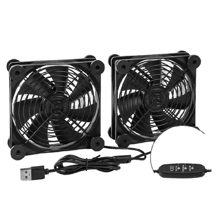 120mm Cooling Fan with USB Connection for Electronics, Server Racks, Networking Cabinets and Laptop Overheating Prevention