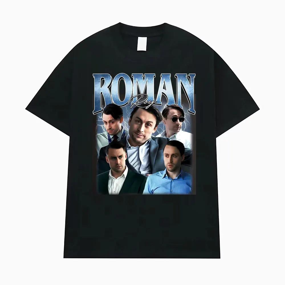 Limited Edition Roman Roy Vintage Pattern TShirt Unisex 100 Cotton Crew Neck Fashion Classic Loose Mens Casual Streetwear Top