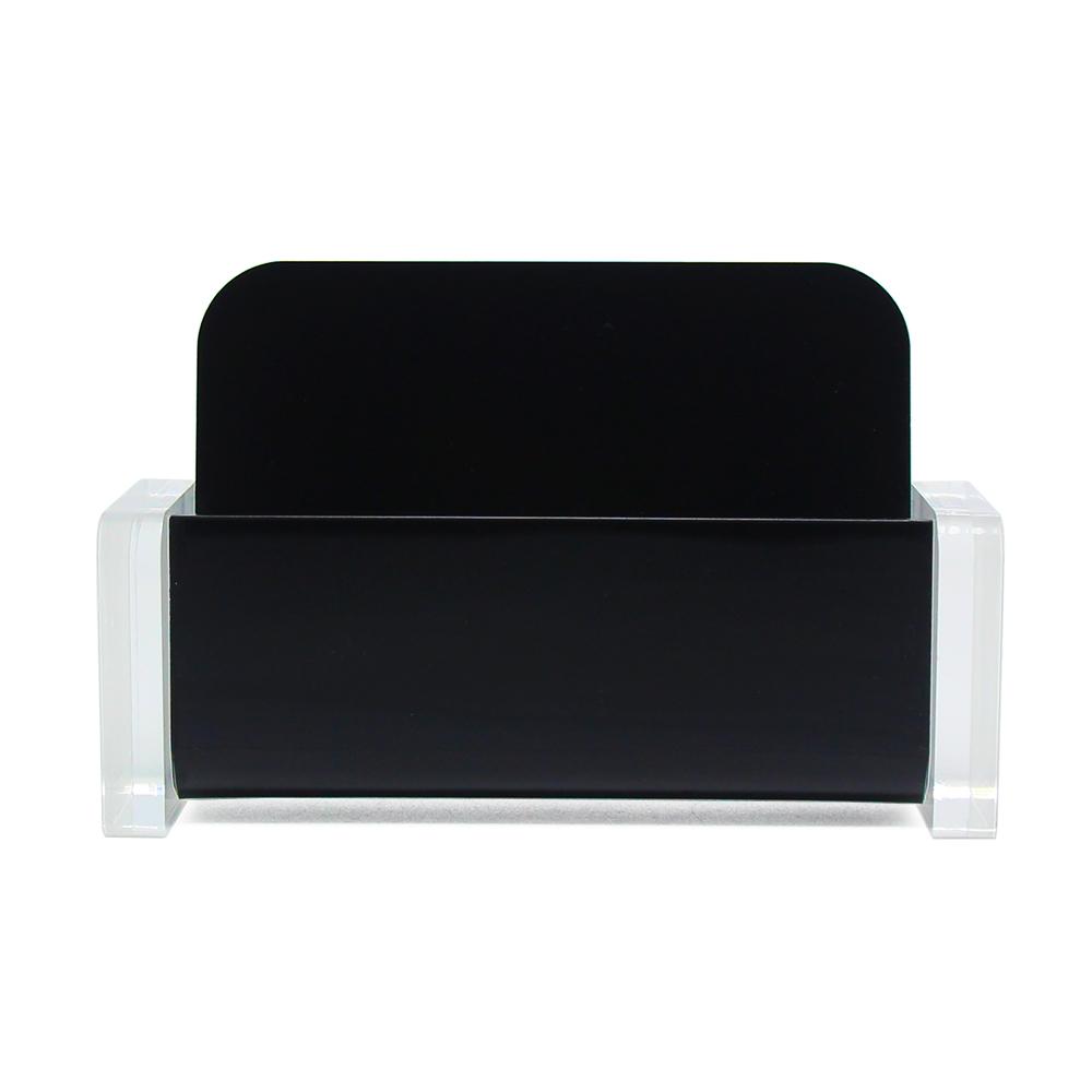 Transparent Plastic Business Card Case Holder Blank Acrylic Clear Desktop Shelf Box Storage Display Stand Place Desk Card Holder чёрный