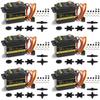 Miuzei MG996R 55g Metal Gear Torque Digital Servo Motor for RC Helicopter Car Boat Robot (6 Pack)