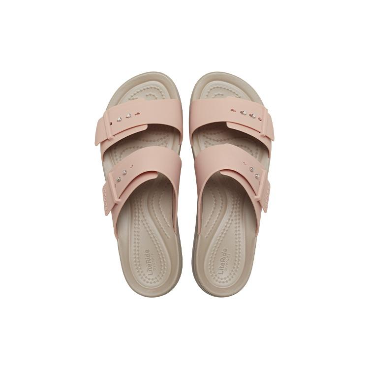 (WMNS) Crocs Pale Blush Brooklyn Sandal 'Brown Beige' Women's 207431-6RL