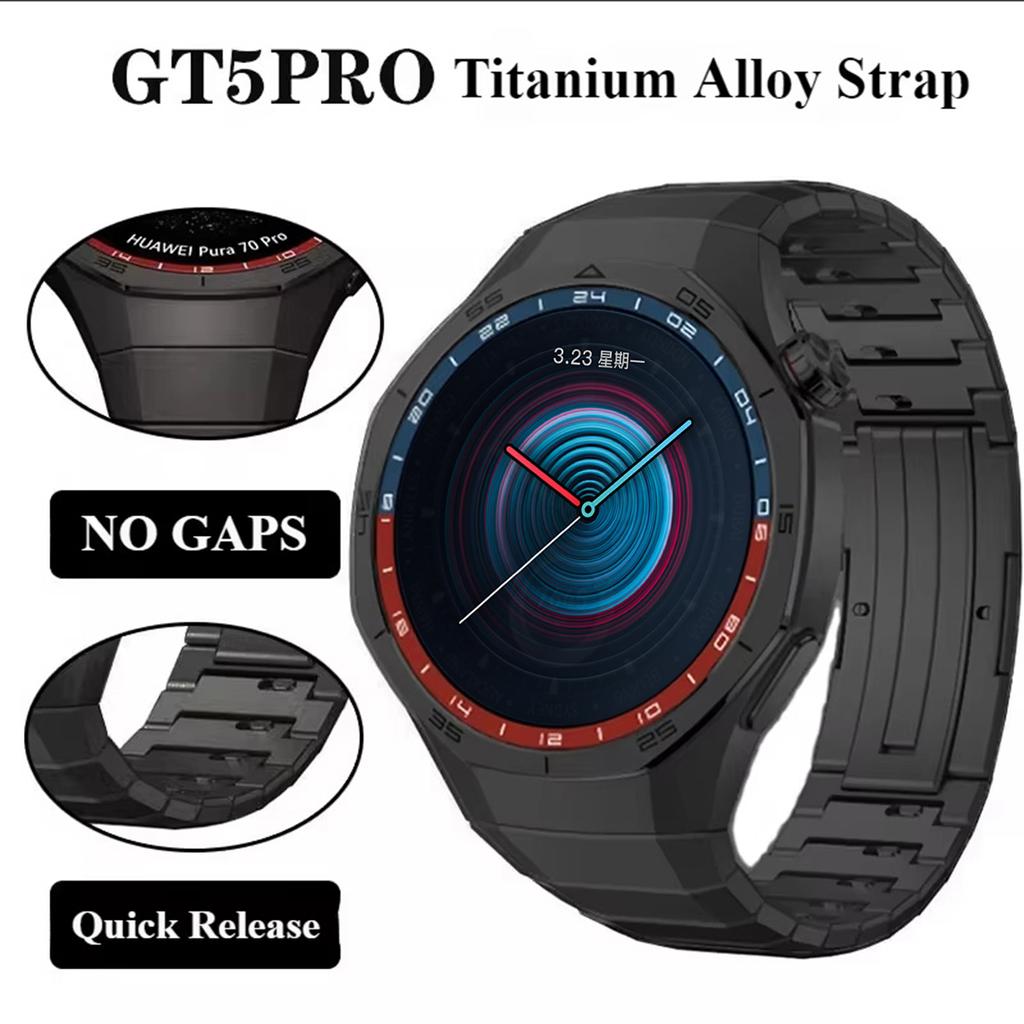 Luxusní titanový řemínek bez mezer pro Huawei Watch GT5 GT4 GT3 GT2 Pro Kovový pásek z nerezové oceli pro Huawei Watch 4 Pro Huami Amazfit Stylový řemínek
