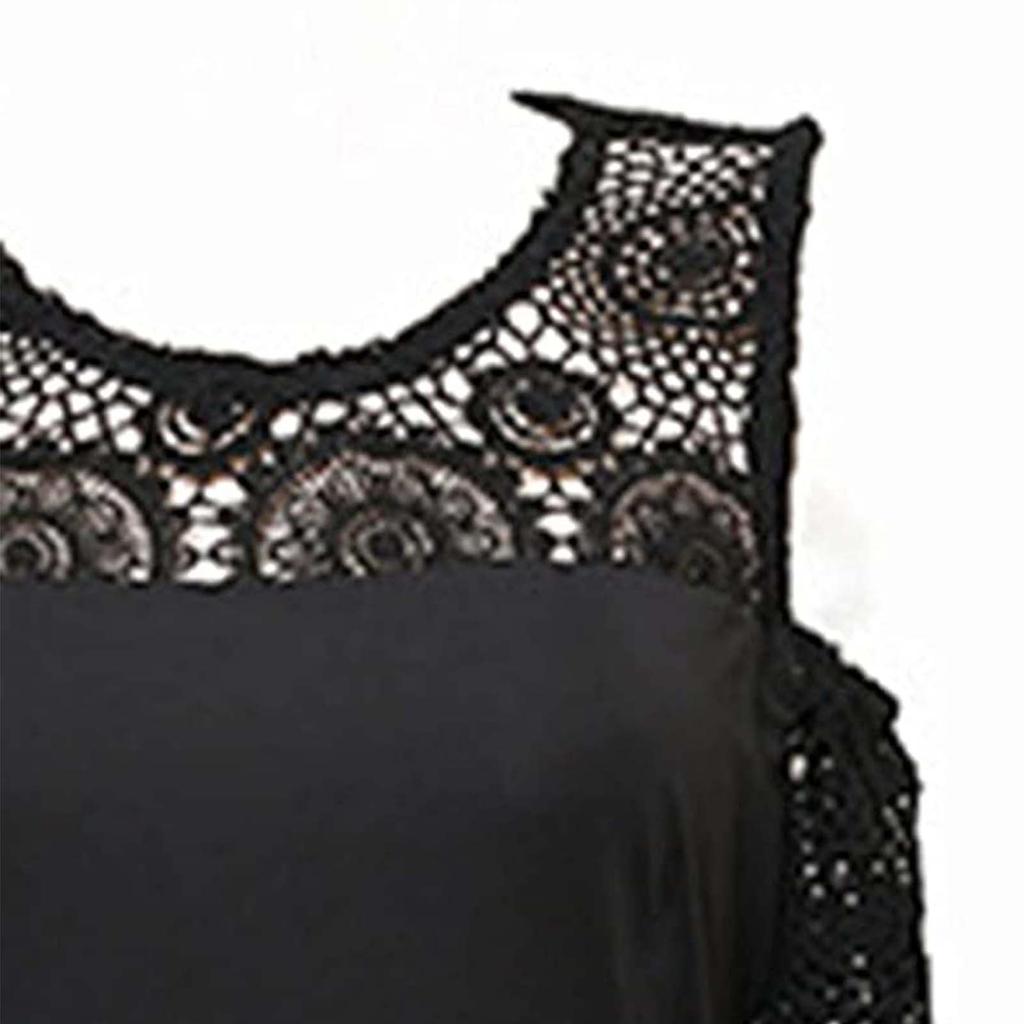 Women Lace Patchwork Ruffle Sleeve Pullover Dress Cold Shoulder Midi Dress with Floral Hemline for Casual and Semi-Formal Wear