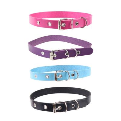 Ceinture Chaîne Clavicule Harajuku Style Punk Rock PU Cuir Ras du Cou Réglable pour Fêtes et Festivals