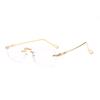 2PCS Po-sensitive Color-changing Anti-blue Light Nearsighted Glasses Rimless And Elegant Style Model 2190