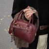 Popular American Retro Casual Portable Boston Bag Fashionable Simplicity High Sense Niche Messenger Bag Women