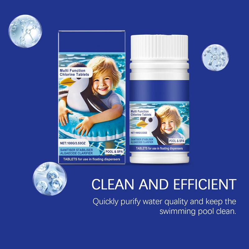 Pool Tablets Water Clarifier Tablet Water Purification Cleaning Solution Long-Lasting Household Accessories For Spa Outdoor