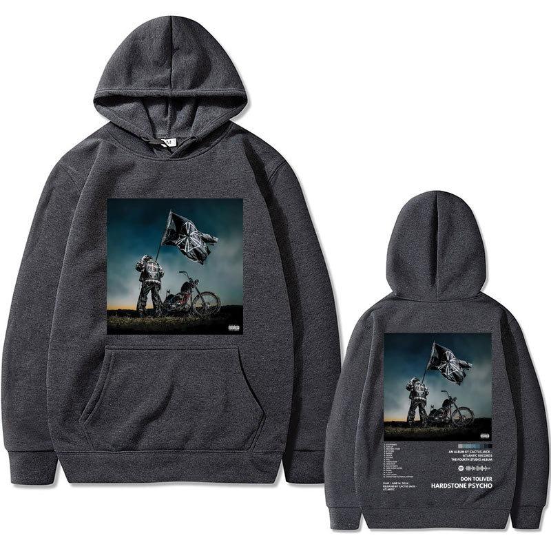 Rapper Don Toliver Hardstone Psycho Album Double Sided Graph Men Hoodies Fashion Letter Printed  Sweatshirts Hooded Pullover