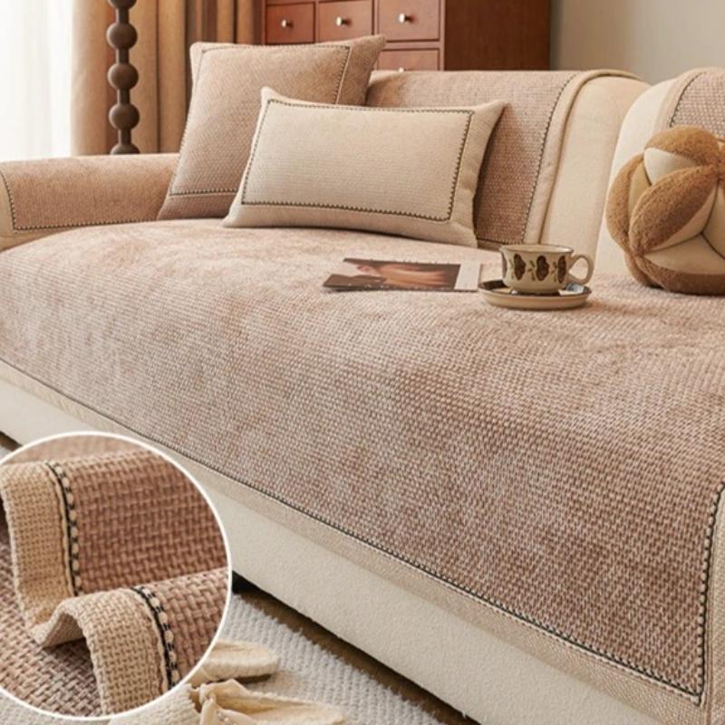 Breathable Sofa Cover Skin Friendly Comfortable Thickened Edge Wrapped Sofa Cushion Cover Anti Slip Suitable for All Seasons