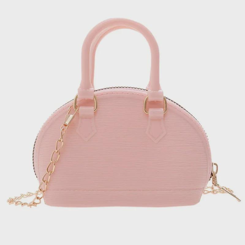 

Женская сумка-кошелек Candy Color Mini Jelly Crossbody и кошелек для монет - новый дизайн Shell 2025 светло-розовый