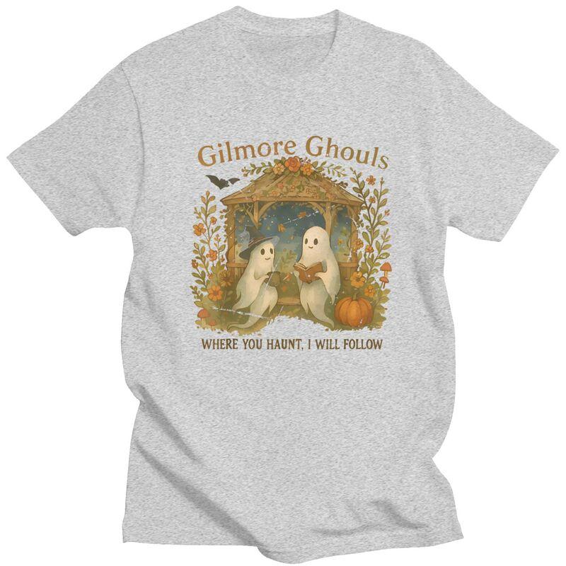 Gilmore Ghouls Where You Haunt I Will Follow Halloween T Shirt for Unisex 100 Cotton Tshirts Short Sleeve Tee Shirt Loose Fit