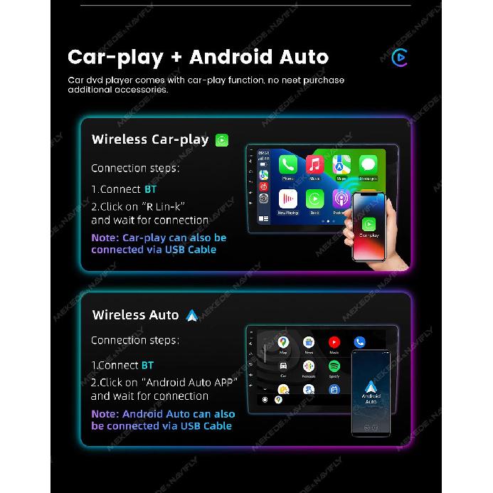 MEKEDE Android Auto Car Radio Screen For BMW E90 E91 E92 E93 2005-2013 Wireless Carplay WIFI Car Multimedia Stereo Video Player