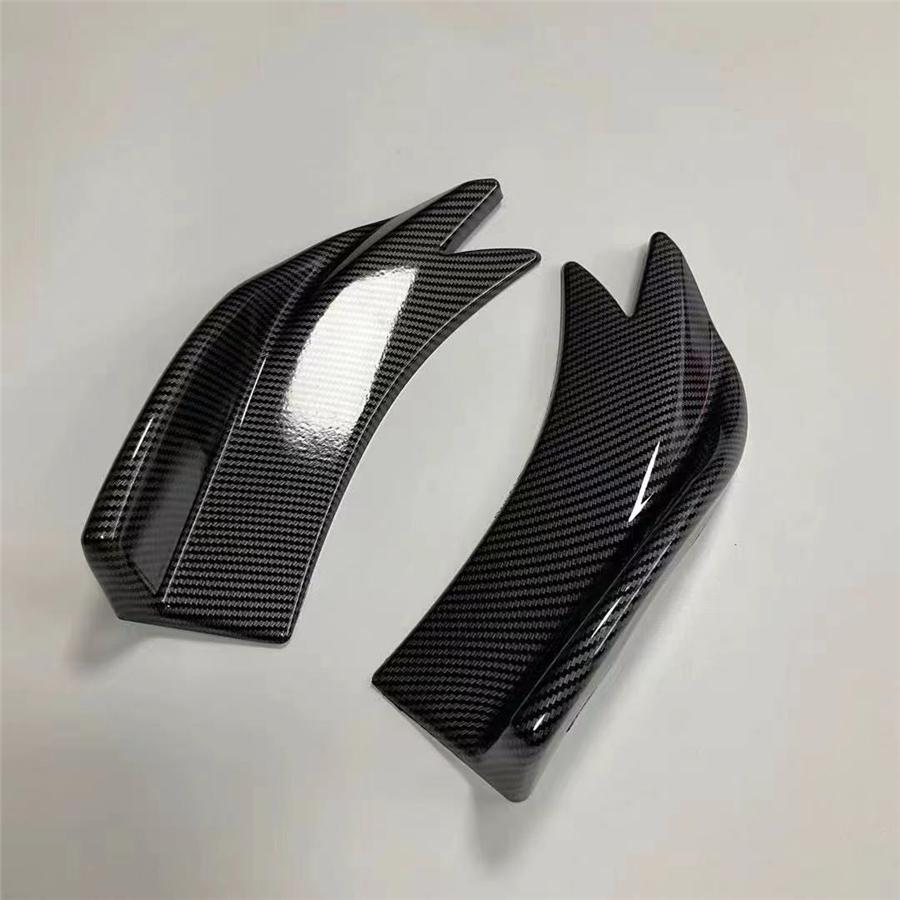 2ks Univerzální Vzhled Karbonových Vláken Auto Zadní Nárazník Spoiler Canards Ploutve Proti Nárazu Difuzor Lip Wrap Úhel Splitter Chránič Ochranné Sady