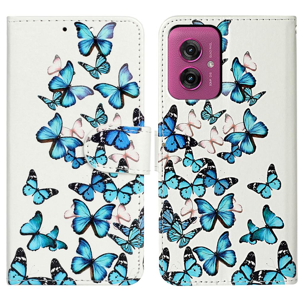 For Motorola Moto G55 5G Case Pattern PU Leather Flip Phone Cover