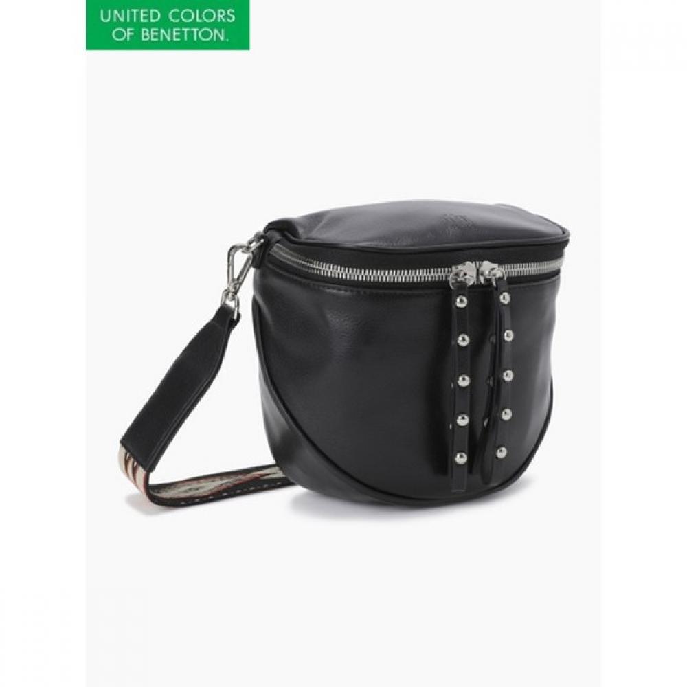 

Benetton Leather Jacquard Strap Crossbody Bag Bcbga2511 IV/OS