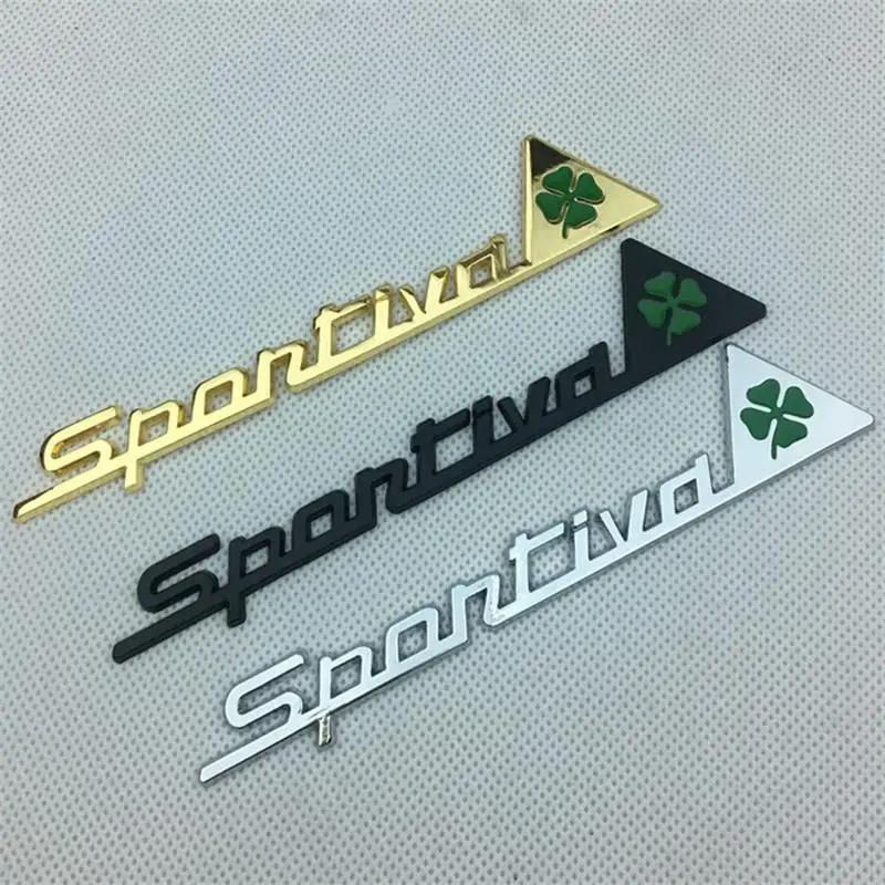 SVMHZ1 Car Styling Side Window Sticker SPORTIVA Logo Badge For Alfa Romeo 159 156 147 4C Giulia Stelvio Giulietta Mito Auto Accessories