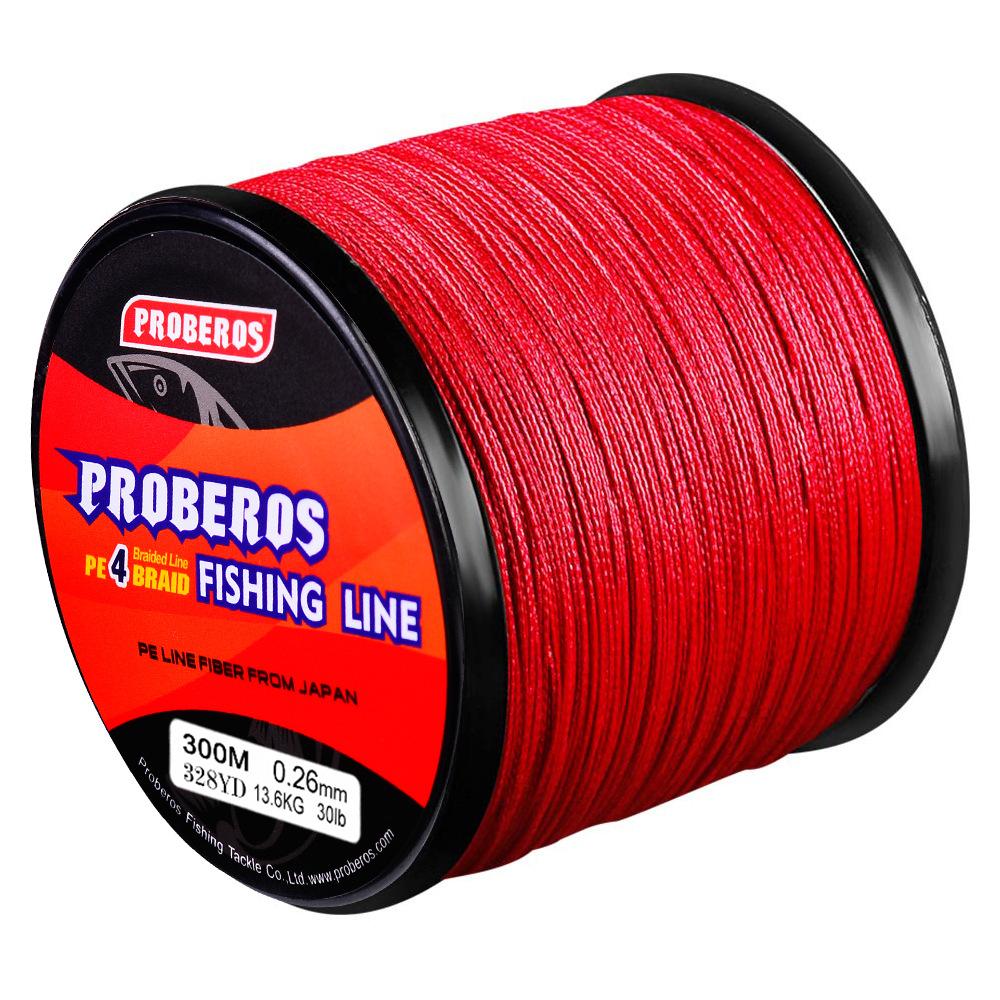 Filo Trecciato in Polietilene a 4 Fili 300m per Pesca a Mosca Galleggiante Forte e Resistente Colori Assortiti per Pesca da Roccia e in Mare Filo Principale