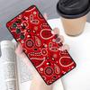 Black Bandana Paisley phone case Cover For Samsung Galaxy S24 S25 Ultra S21 S22 Ultra S10E Note 10 Plus Note 20 FE S23