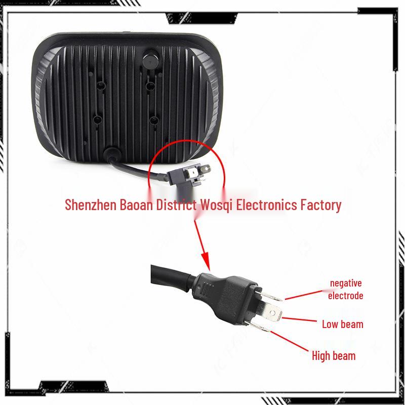 5x7 Inch LED Square Headlights for Jeep Cherokee and Patrol - High/Low Beam Off-Road Vehicle Mods