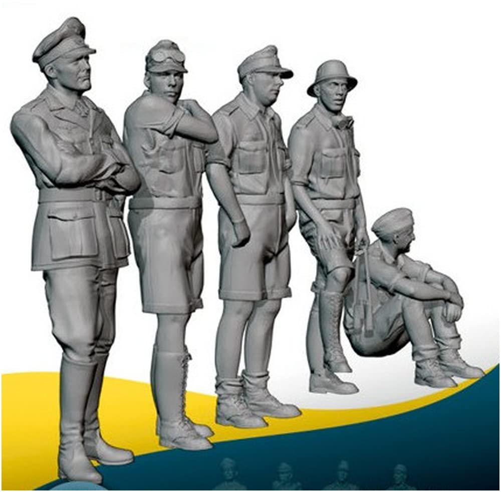 

AMO WWII German Tank Crew African Front set Plastic Model Parts Molded Color 1/72 5-piece AMO-8920