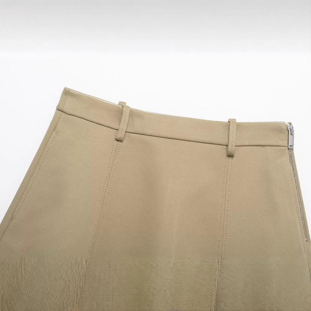 2025 Spring Women's European & American Style Mid-Waist A-Line Skirt