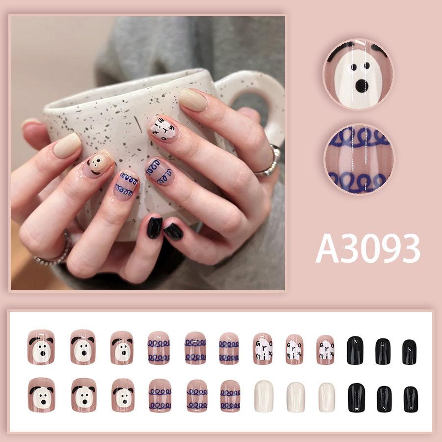 24 Cute Puppy Cartoon Nail Stickers: Fresh, Stylish & Wearable