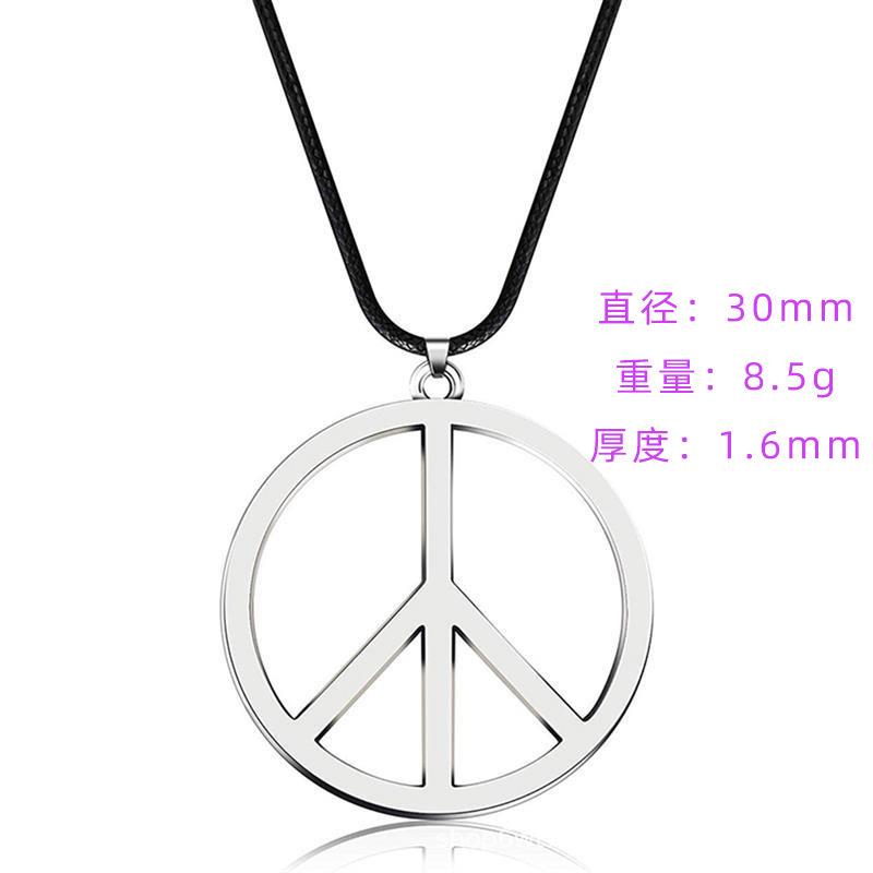 

Alloy Large Necklace Sweater Chain Electroplated Alloy -War Pendant Necklace One Size срібний